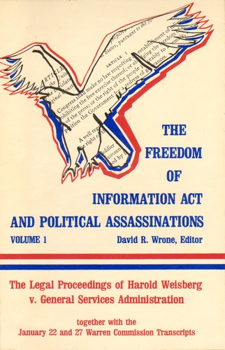Cover for The legal proceedings of Harold Weisberg v. General Services Administration, civil action 2052-73