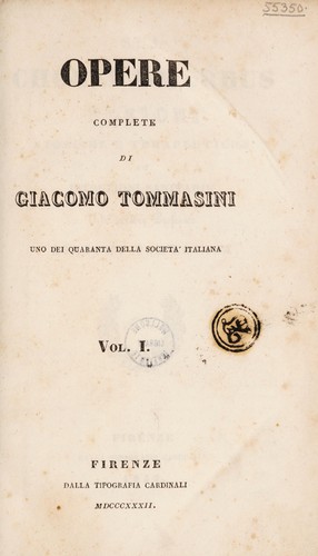 Cover for Opere complete