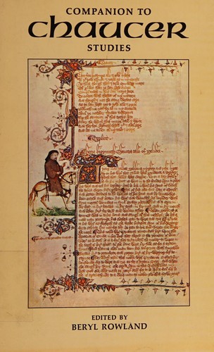 Cover for Companion to Chaucer studies