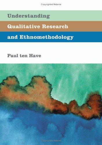 Cover for Understanding Qualitative Research and Ethnomethodology