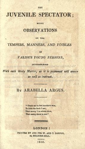 Cover for The juvenile spectator