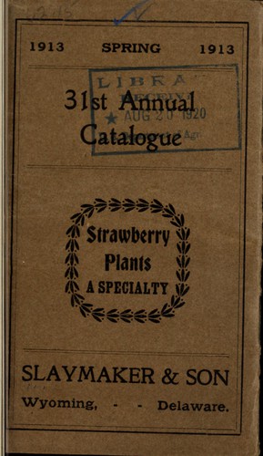 Cover for 31st annual catalogue