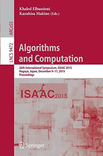Cover for Algorithms and Computation