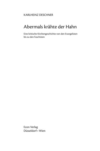 Cover for Abermals krähte der Hahn
