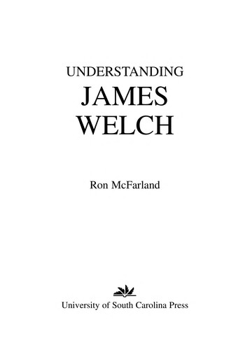 Cover for Understanding James Welch