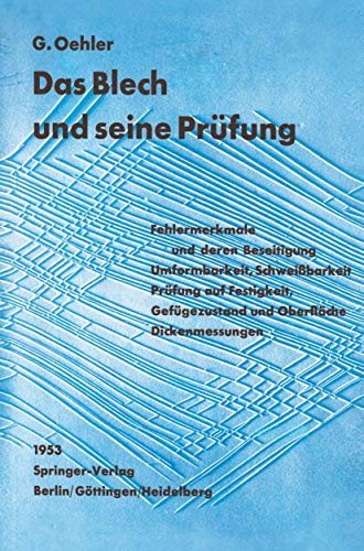 Cover for Das Blech und Seine Prüfung