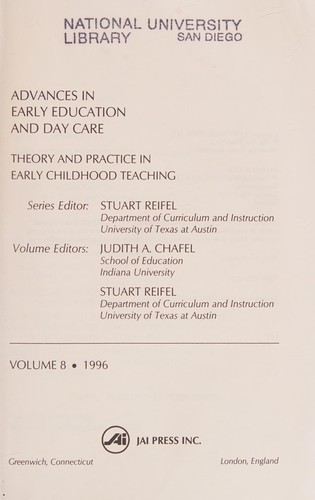 Cover for Theory and practice in early childhood teaching