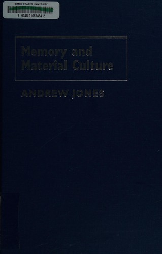 Cover for Memory and material culture