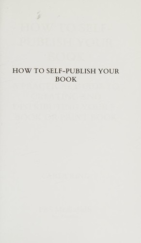 Cover for How to Self-Publish Your Book