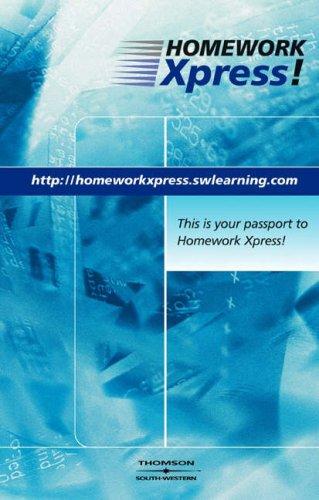 Cover for Homework Xpress! Student Access Card