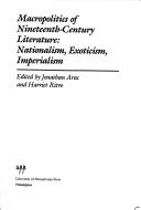 Cover for Macropolitics of Nineteenth-Century Literature