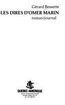 Cover for Les dires d'Omer Marin