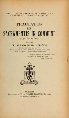 Cover for Tractatus de sacramentis in communi (3, quaest. LX-LXV)