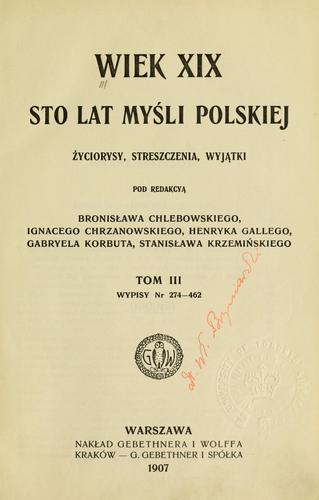 Cover for Wiek XIX