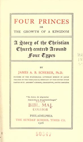 Cover for Four princes, or, The growth of a kingdom