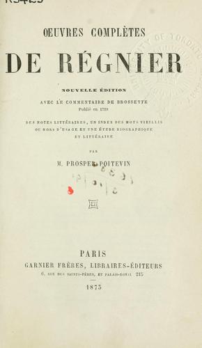 Cover for Oeuvres complètes