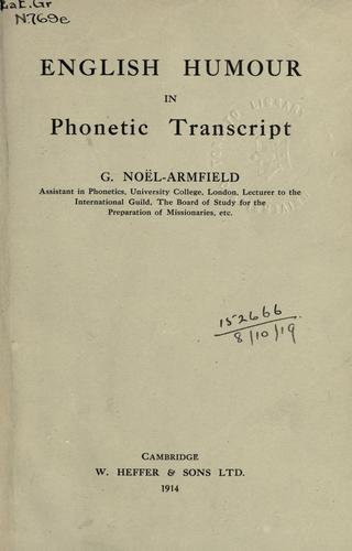 Cover for English humour in phonetic transcript.