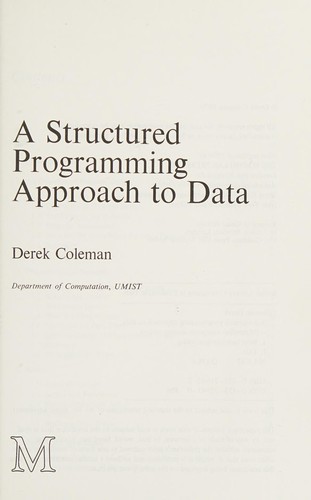 Cover for Structured Programming Approach to Data