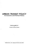 Cover for Urban transit policy