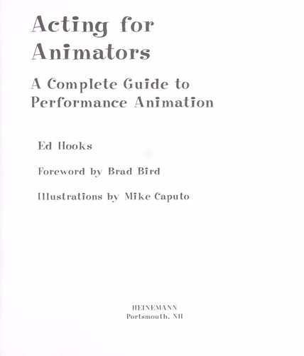 Cover for Acting for animators