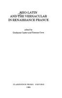 Cover for Neo-Latin and the vernacular in renaissance France