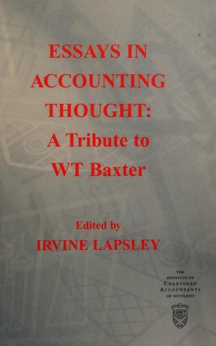 Cover for Essays in Accounting Thought