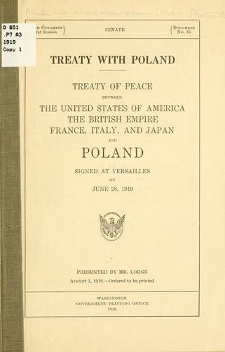 Cover for Treaty with Poland.