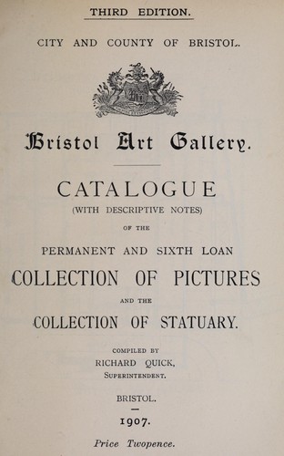 Cover for Bristol Art Gallery
