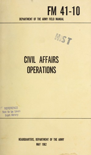 Cover for Civil affairs operations