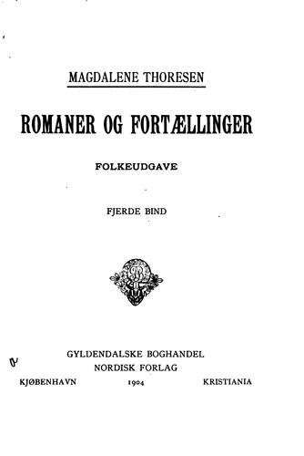 Cover for Romaner og fortaellinger ...