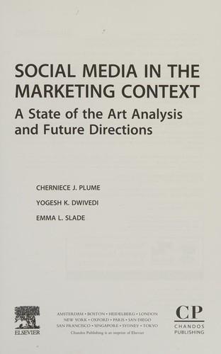 Cover for Social Media in the Marketing Context