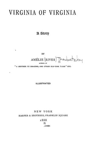 Cover for Virginia of Virginia