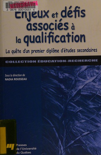 Cover for Enjeux et défis associés à la qualification