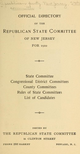 Cover for Official directory for 1910...