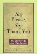 Cover for Say please, say thank you