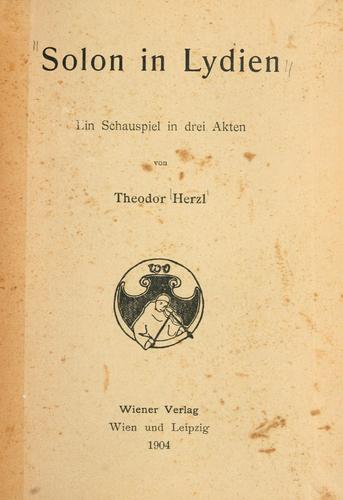 Cover for Solon in Lydien