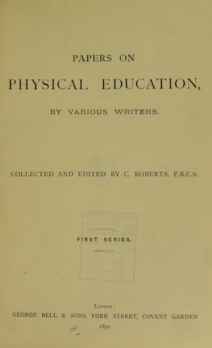 Cover for Papers on physical education