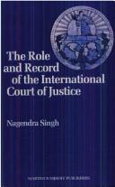 Cover for The role and record of the International Court of Justice