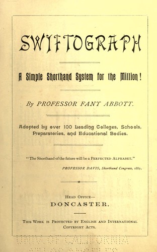Cover for Swiftograph