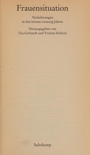 Cover for Frauensituation