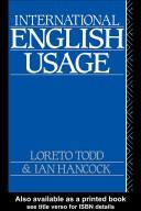 Cover for International English usage