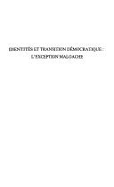 Cover for Identités et transition démocratique