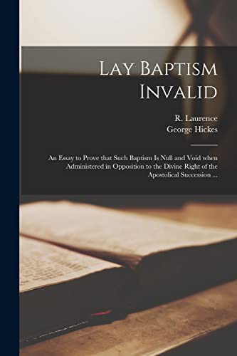 Cover for Lay Baptism Invalid