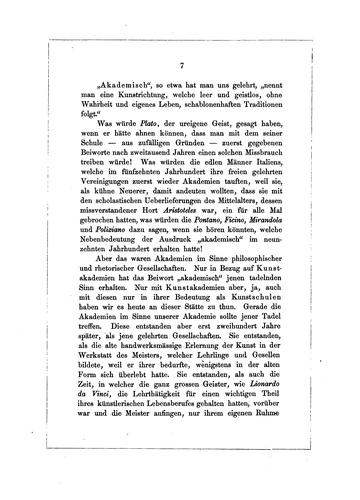 Cover for Die alten und die neuen Kunstakademien, Festrede