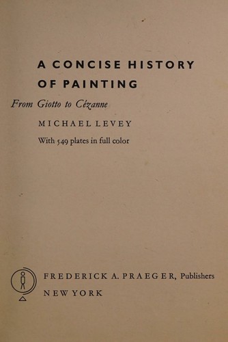 Cover for A concise history of painting from Giotto to Cézanne