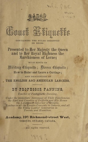 Cover for Court ettiquette