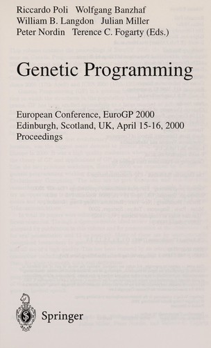 Cover for Genetic programming