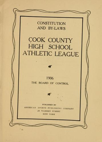 Cover for Constitution and by-laws