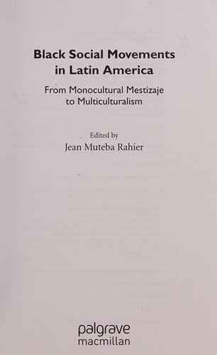 Cover for Black social movements in Latin America