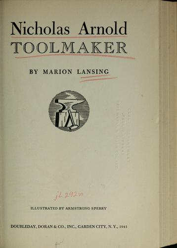 Cover for Nicholas Arnold, toolmaker
